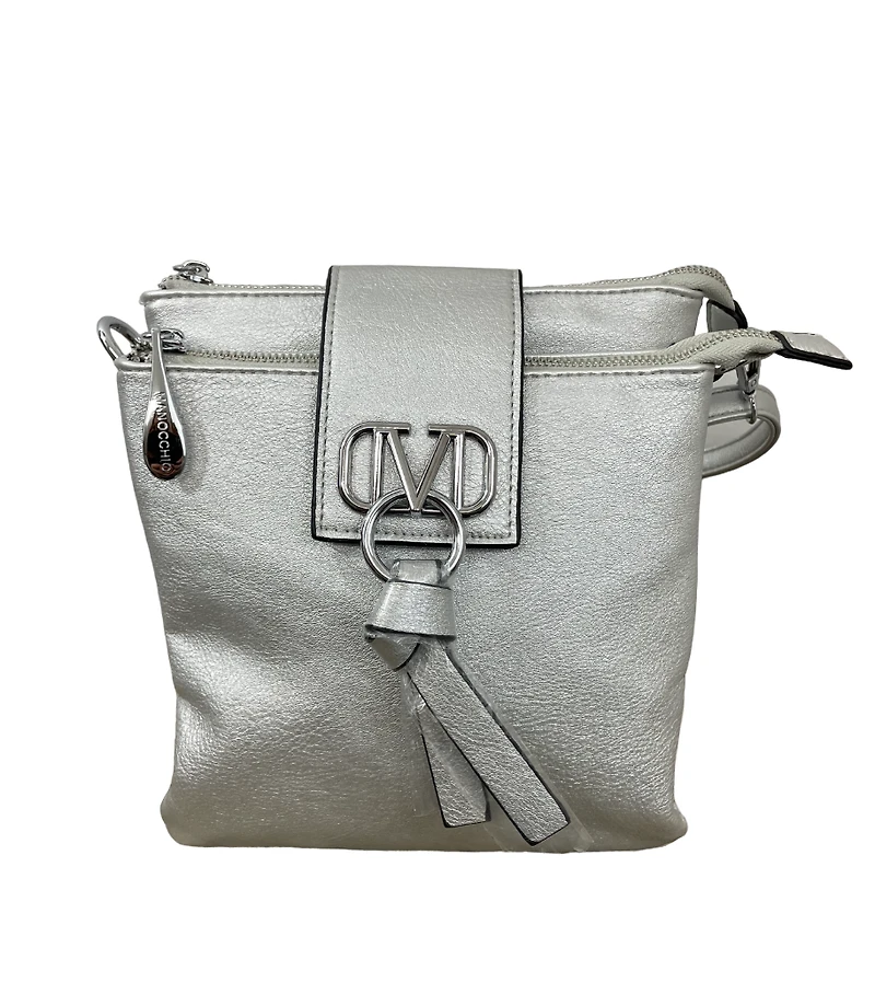Sac à main bandoulière au logo Manoccio avec frange
