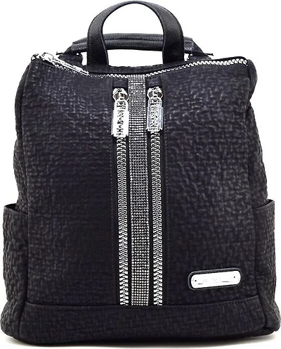 Sac à dos texturé orné d'une bande cloutée