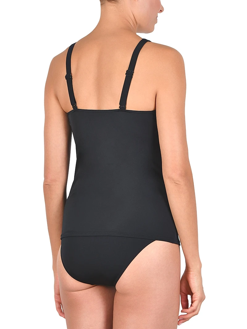 Ensemble maillot tankini imp. palmiers en biais