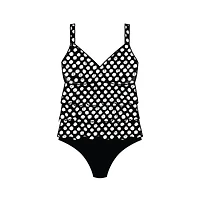 1 pce fauxkini swimsuit with rows of ruffles