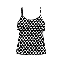 Tankini swimsuit Top with row of ruffles suitable for mastectomy