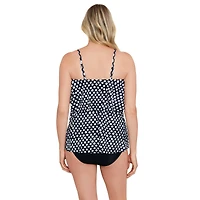Tankini swimsuit Top with row of ruffles suitable for mastectomy