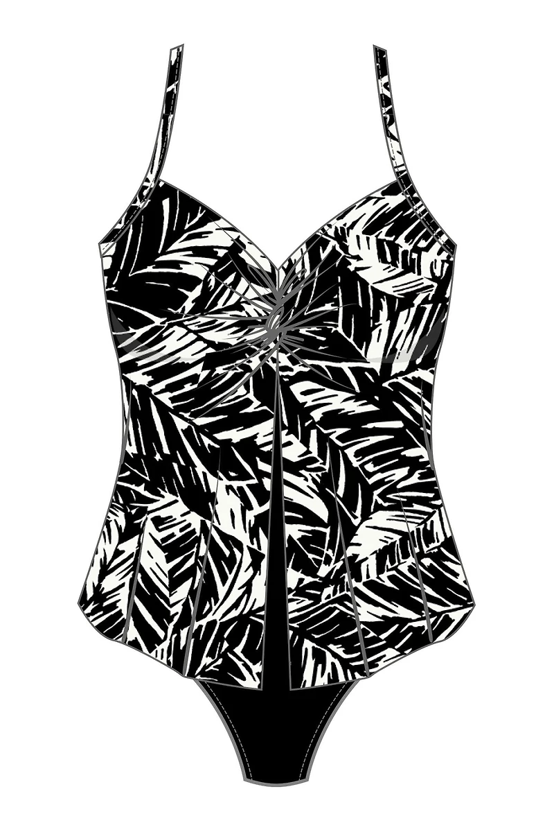 1 pce. fauxkini swimsuit imp. Electric Palm