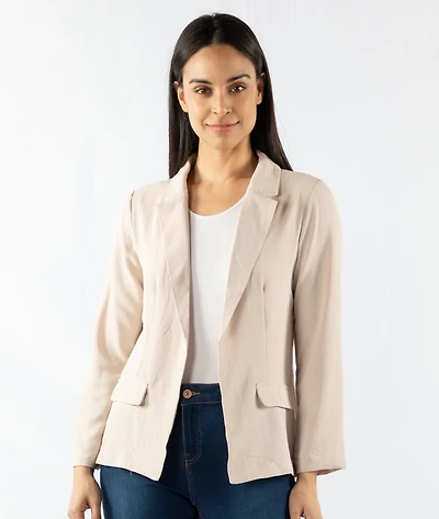 BLAZER WITH FAKE FLAP POCKETS