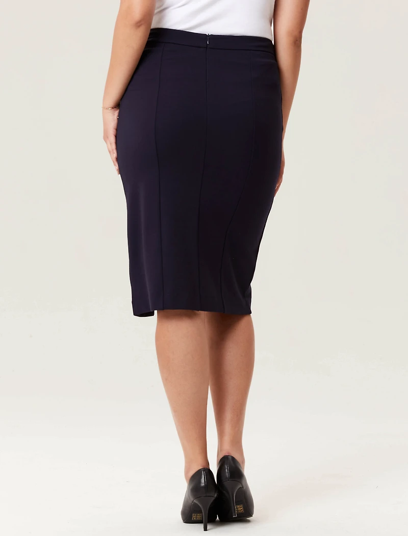 JUPE "LUXE" EN PONTE AVEC BOUTONS