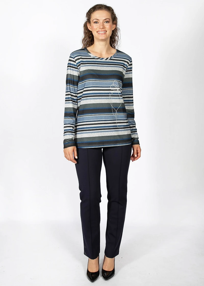 LONG-SLEEVED TOP WITH HACCI FLOWER PRINT