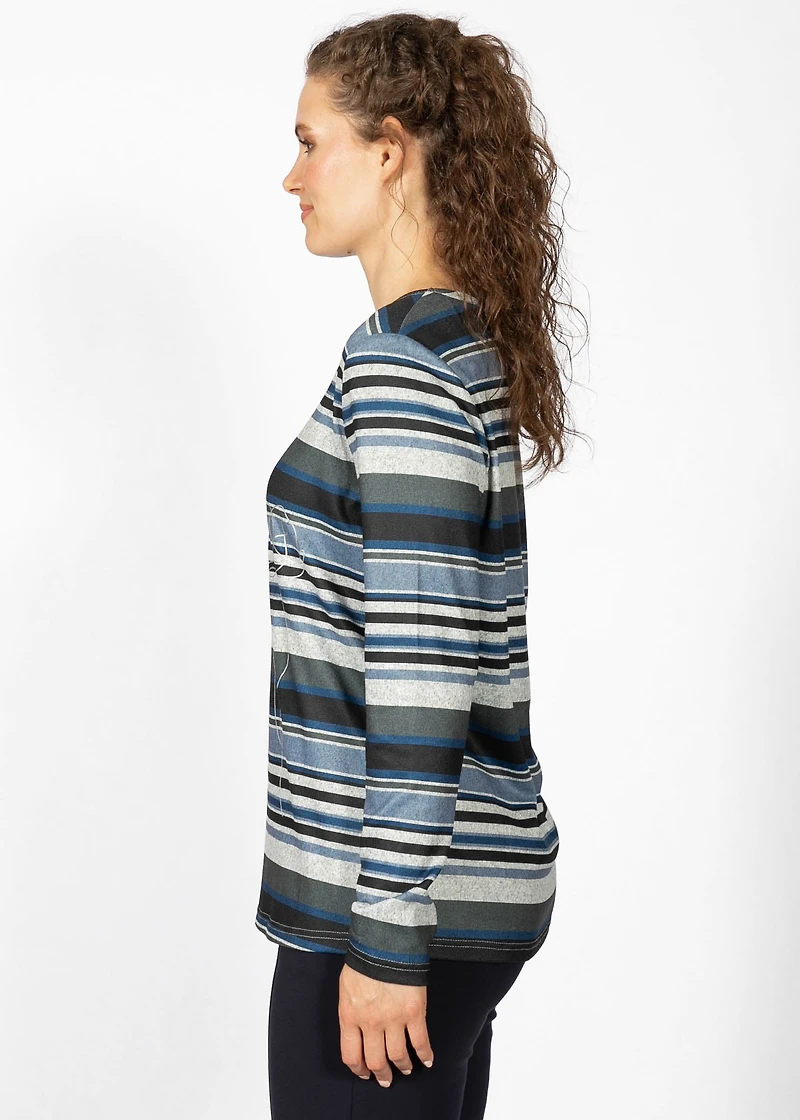 LONG-SLEEVED TOP WITH HACCI FLOWER PRINT