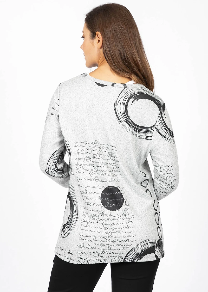LONG-SLEEVED TOP WITH HACCI PRINT