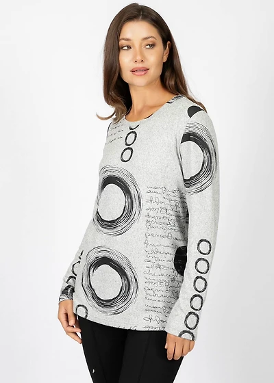 LONG-SLEEVED TOP WITH HACCI PRINT
