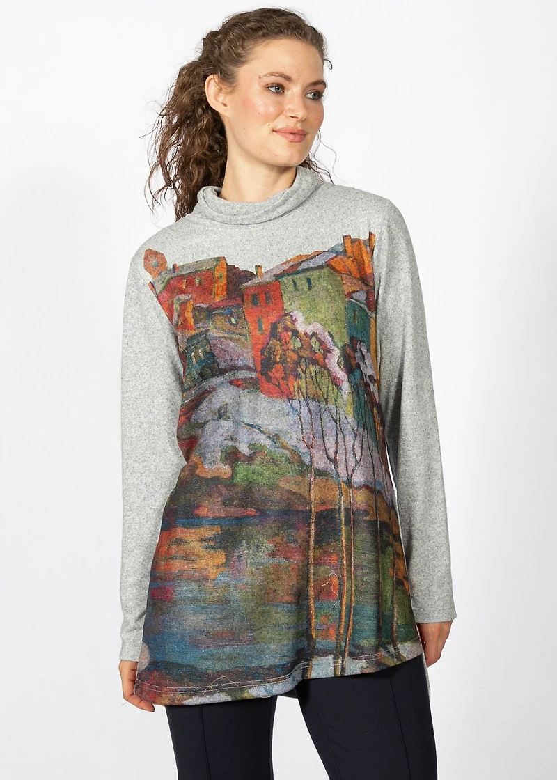 LONG-SLEEVED TOP WITH HACCI FLOWER PRINT