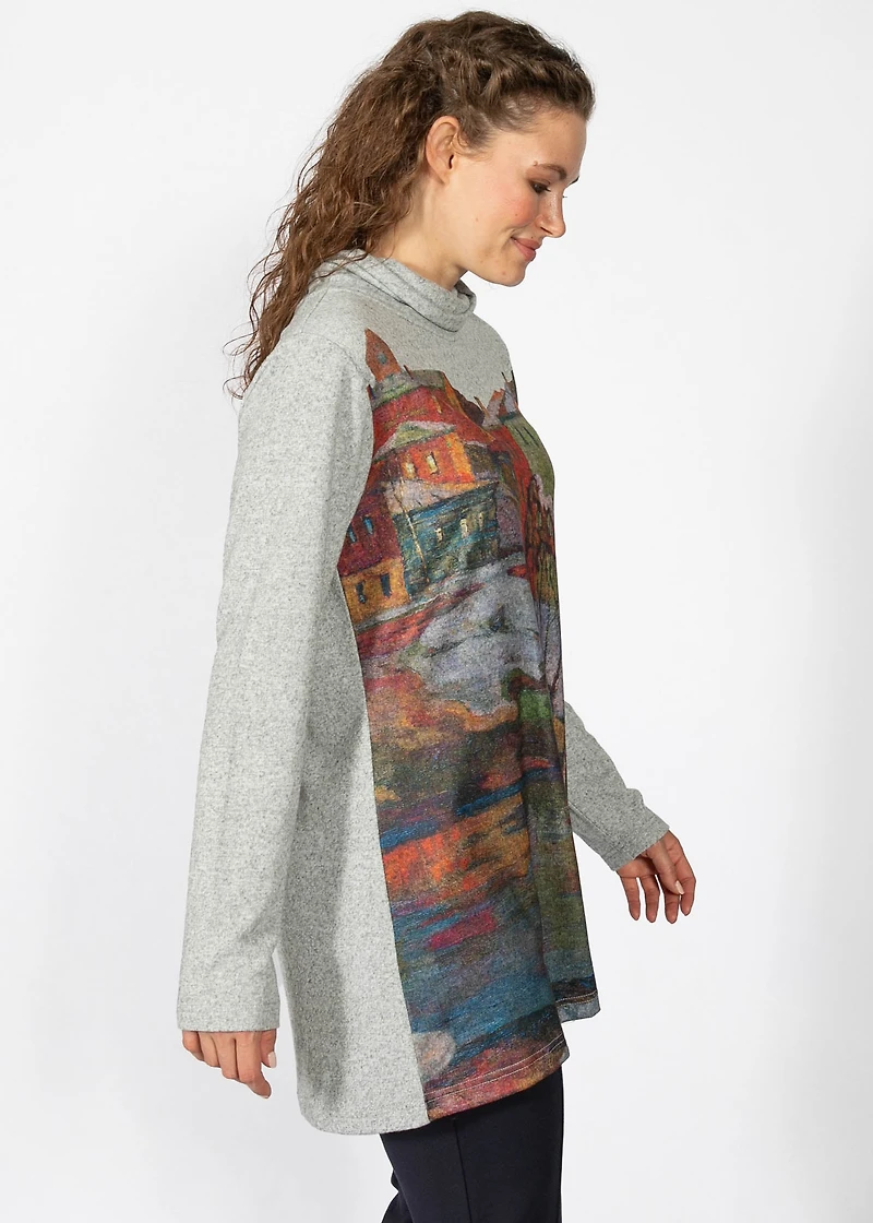 LONG-SLEEVED TOP WITH HACCI FLOWER PRINT