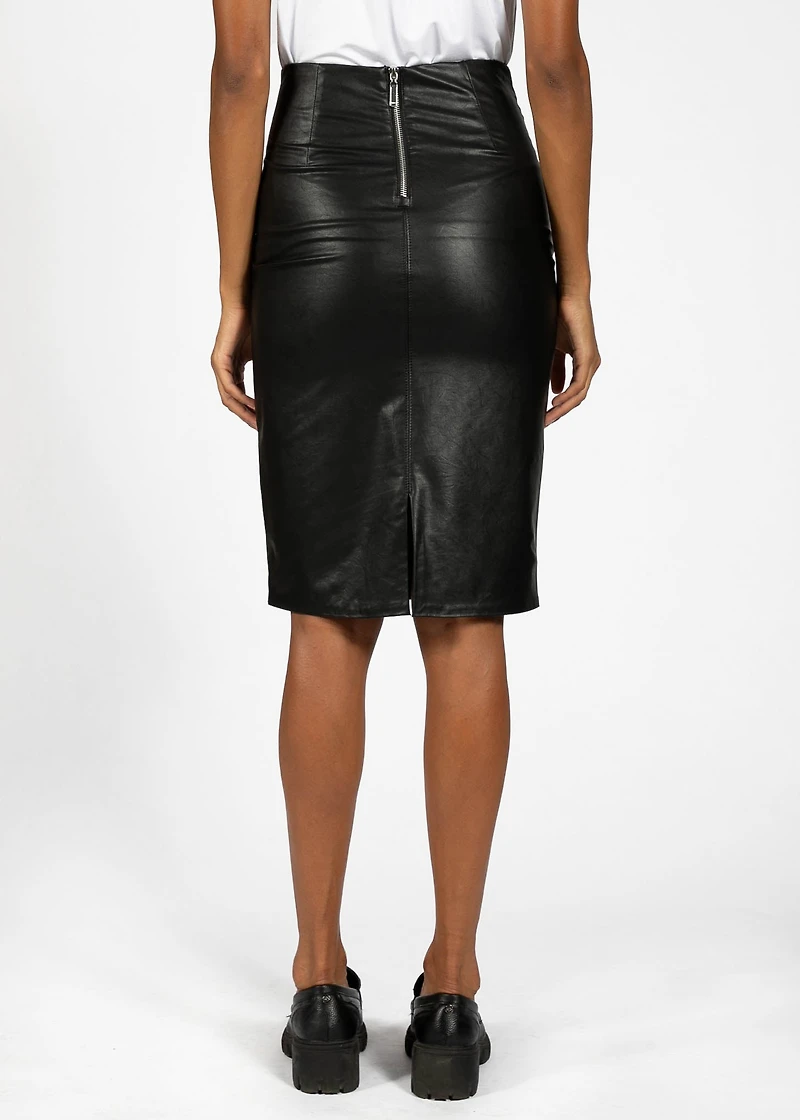 FAUX LEATHER SKIRT