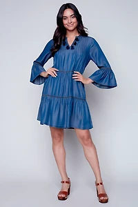 LONG SLEEVE DENIM DRESS