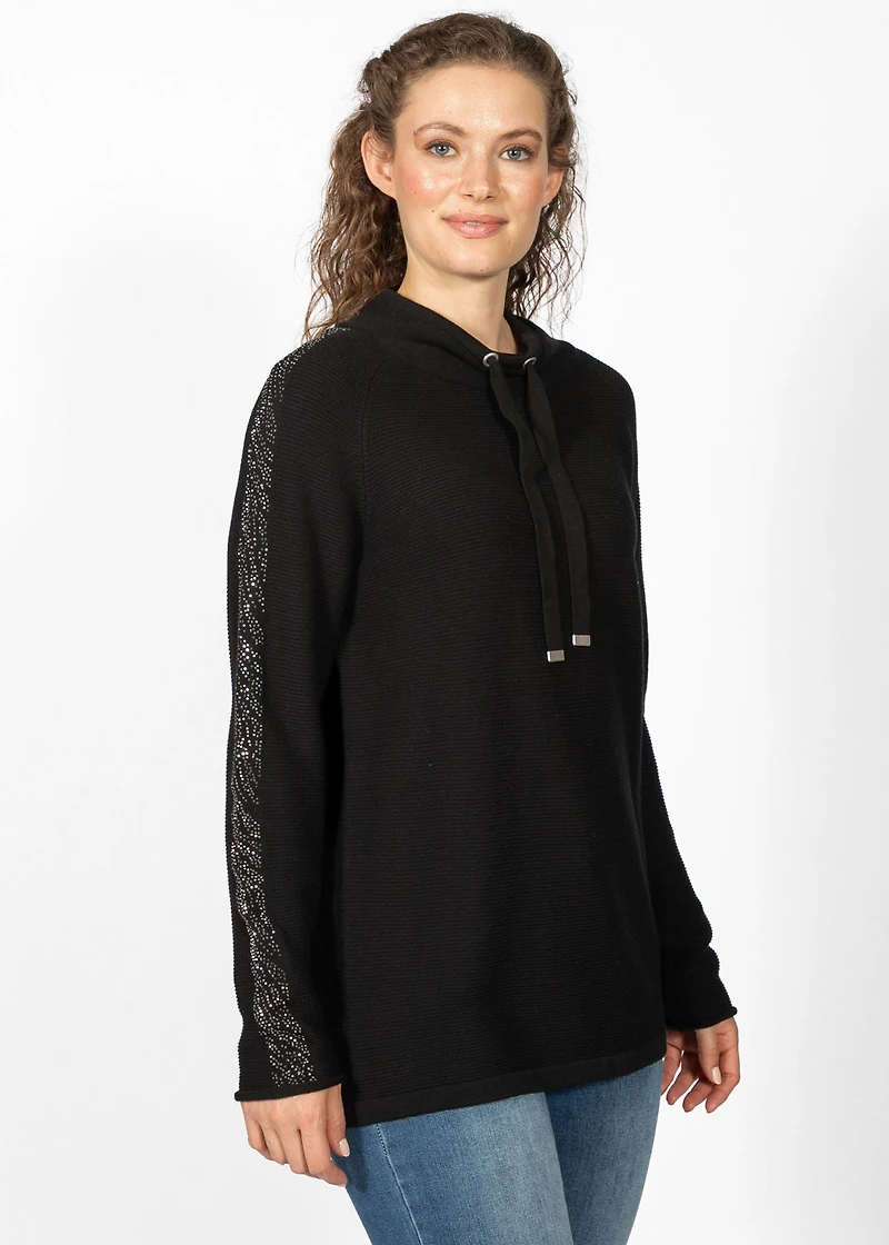 EMBELLISHED LONG-SLEEVED TOP