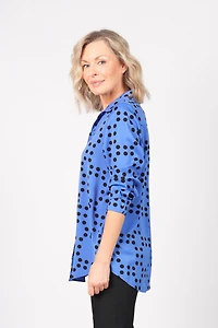 PRINTED LONG-SLEEVED BLOUSE