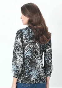 LONG-SLEEVED TOP WITH ROUND NECK