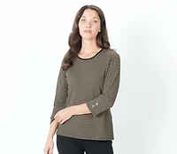 LONG-SLEEVED TOP WITH BUTTONS ON THE SLEEVES
