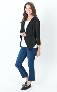 3/4 SLEEVED CHIFFON CARDIGAN