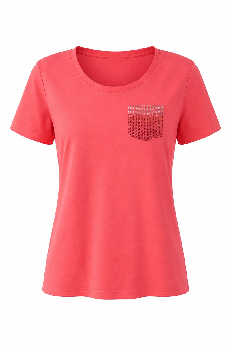 T-SHIRT WITH HOTFIX POCKET