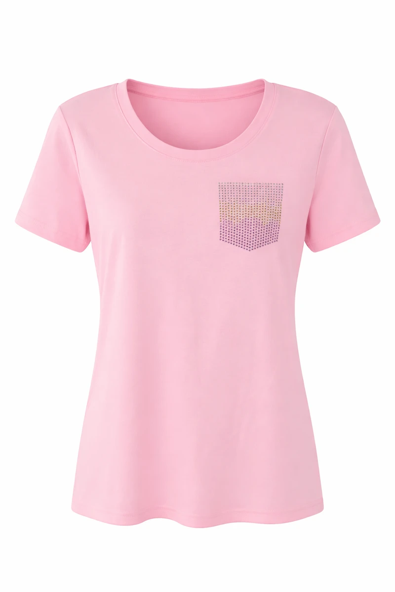T-SHIRT WITH HOTFIX POCKET