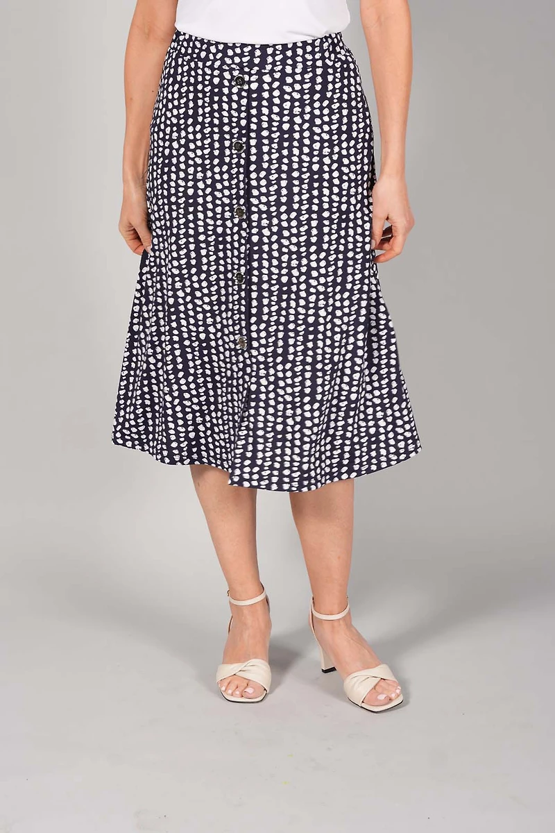 FLARED SKIRT WITH BUTTONS