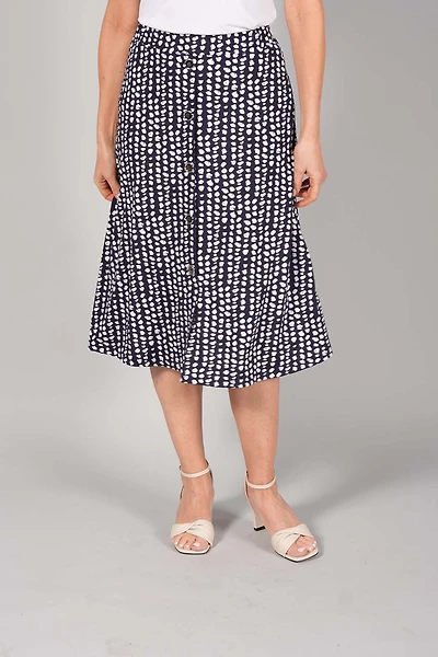 FLARED SKIRT WITH BUTTONS