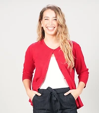 3/4 KNIT CARDIGAN WITH HEART