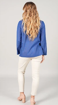 3/4 SLEEVED LINEN BLOUSE