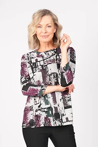 3/4 DRAPED COLLAR WITH BUTTON