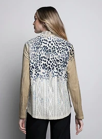 LONG-SLEEVED BLOUSE WITH ANIMAL PRINT