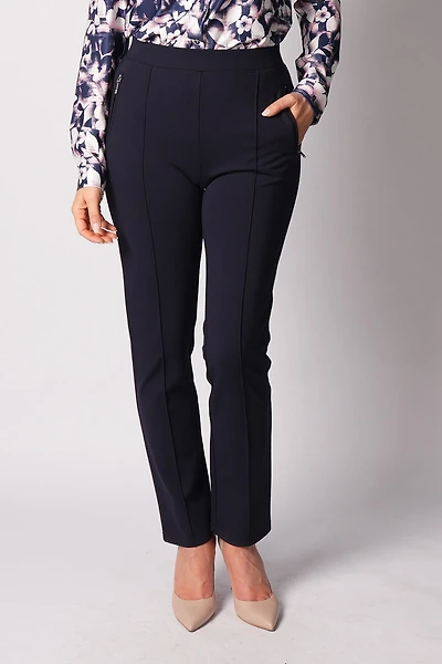PANTALON PONTE AVEC FERMETURE ÉCLAIR  SUR POCHE
