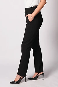 PONTE PANTS WITH ZIPPER ON POCKET