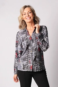 BLOUSE IMPRIMÉE À MANCHES LONGUES