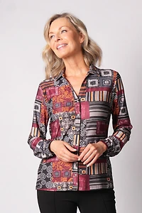 LONG-SLEEVED KNITTED BLOUSE