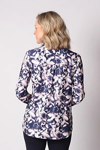 PRINTED LONG-SLEEVED BLOUSE WITH POCKET