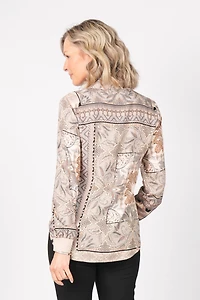 LONG-SLEEVED PRINTED BLOUSE