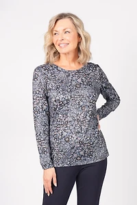 LONG-SLEEVED TOP WITH HACCI PRINT