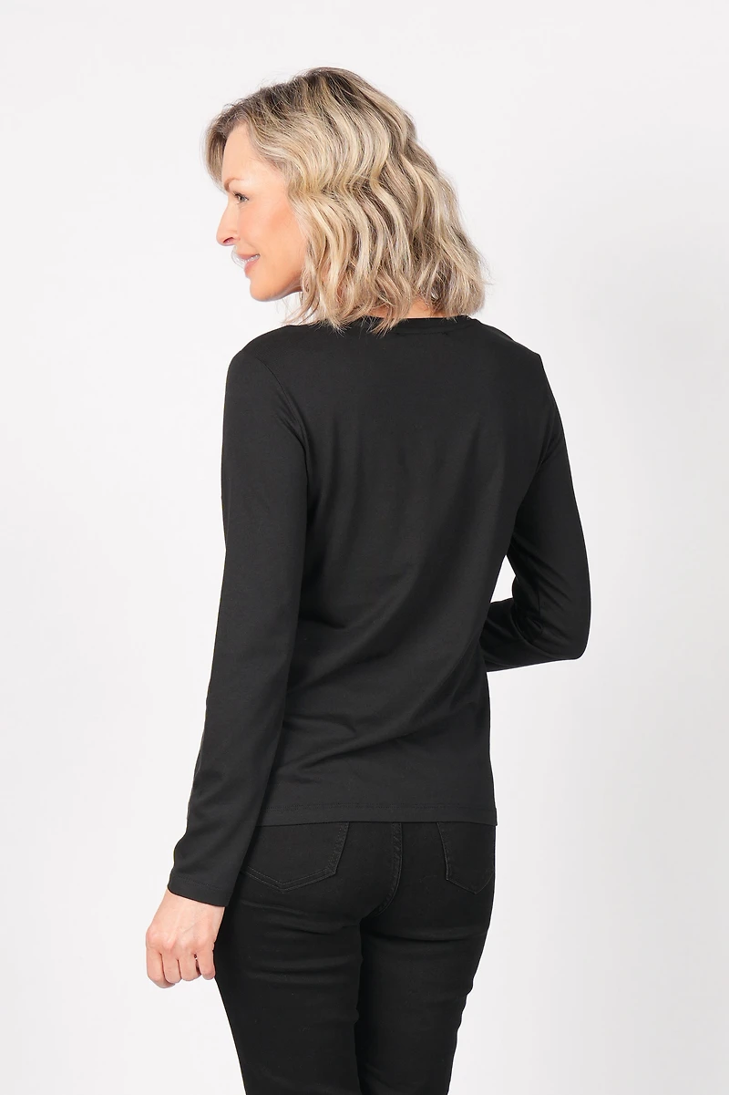 LONG-SLEEVED TOP WITH DECORATIVE POCKETS