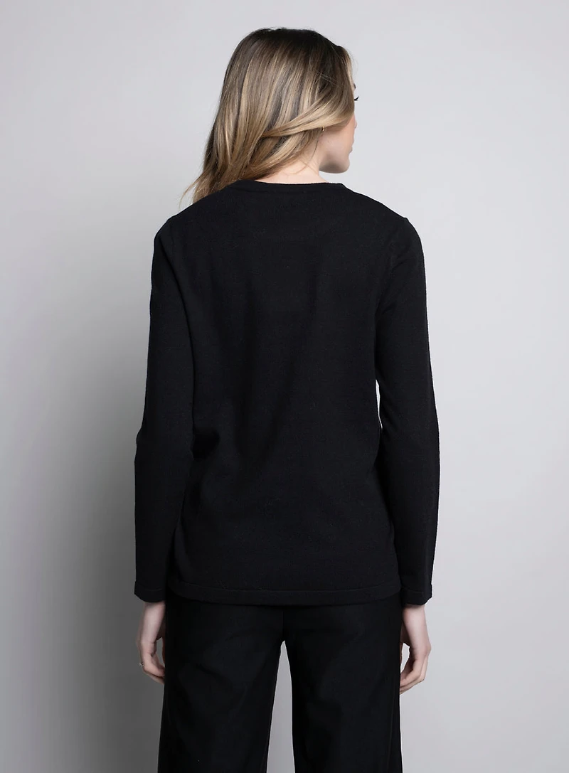 PRINTED LONG-SLEEVED SWEATER