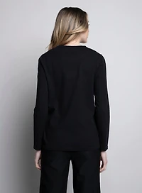 PRINTED LONG-SLEEVED SWEATER