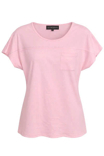 T-SHIRT WITH POCKET AND BLING