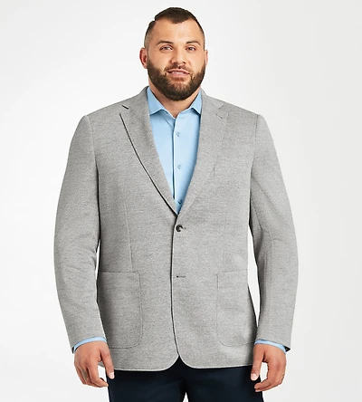 Modern Fit Solid Knit Sport Jacket
