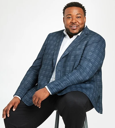 Modern Fit Windowpane Knit Sport Jacket