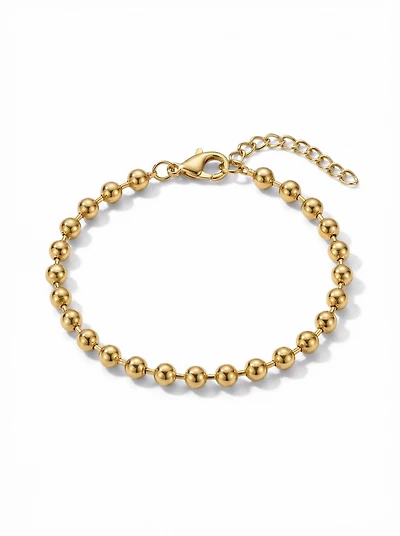 Bracelet billes or