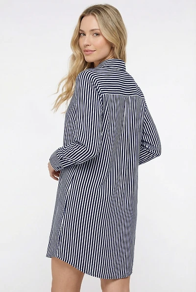 La robe chemise rayée