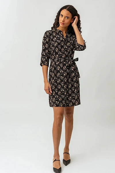 La robe manches ¾ fleurie