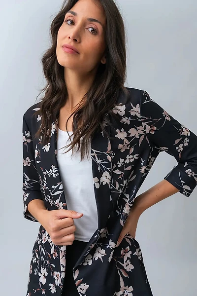 Le blazer ouvert imprimé floral