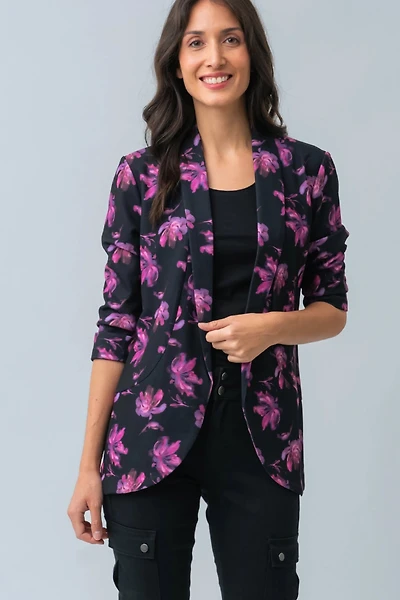 Le blazer ouvert imprimé floral