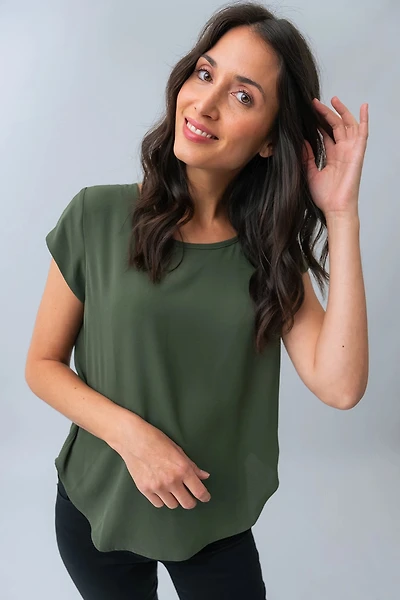 La blouse unie texturée