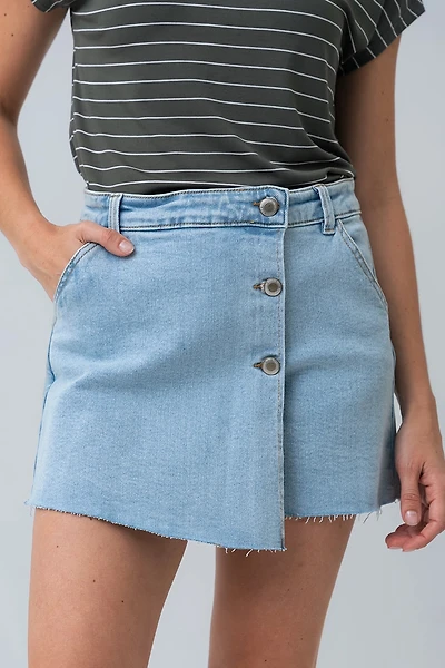 La jupe-short en denim